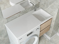 Madera Раковина под стиральную машину Kamilla 100 R белая – фотография-4